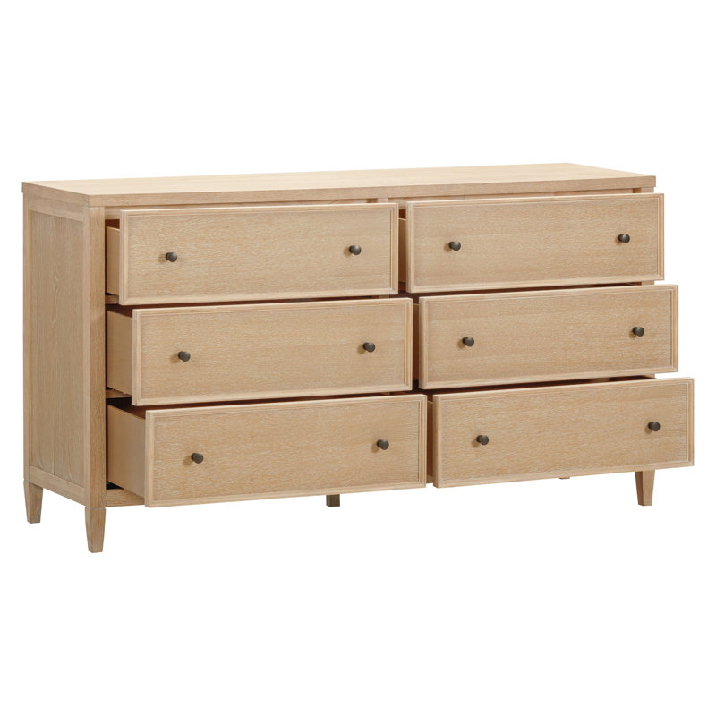 Commode en bois de chêne blanchi Beecher
