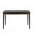 Contemporary Rectangular Dining Table Espresso Wood Mirror Insert