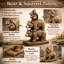 Figurine ours en résine et écureuil totem