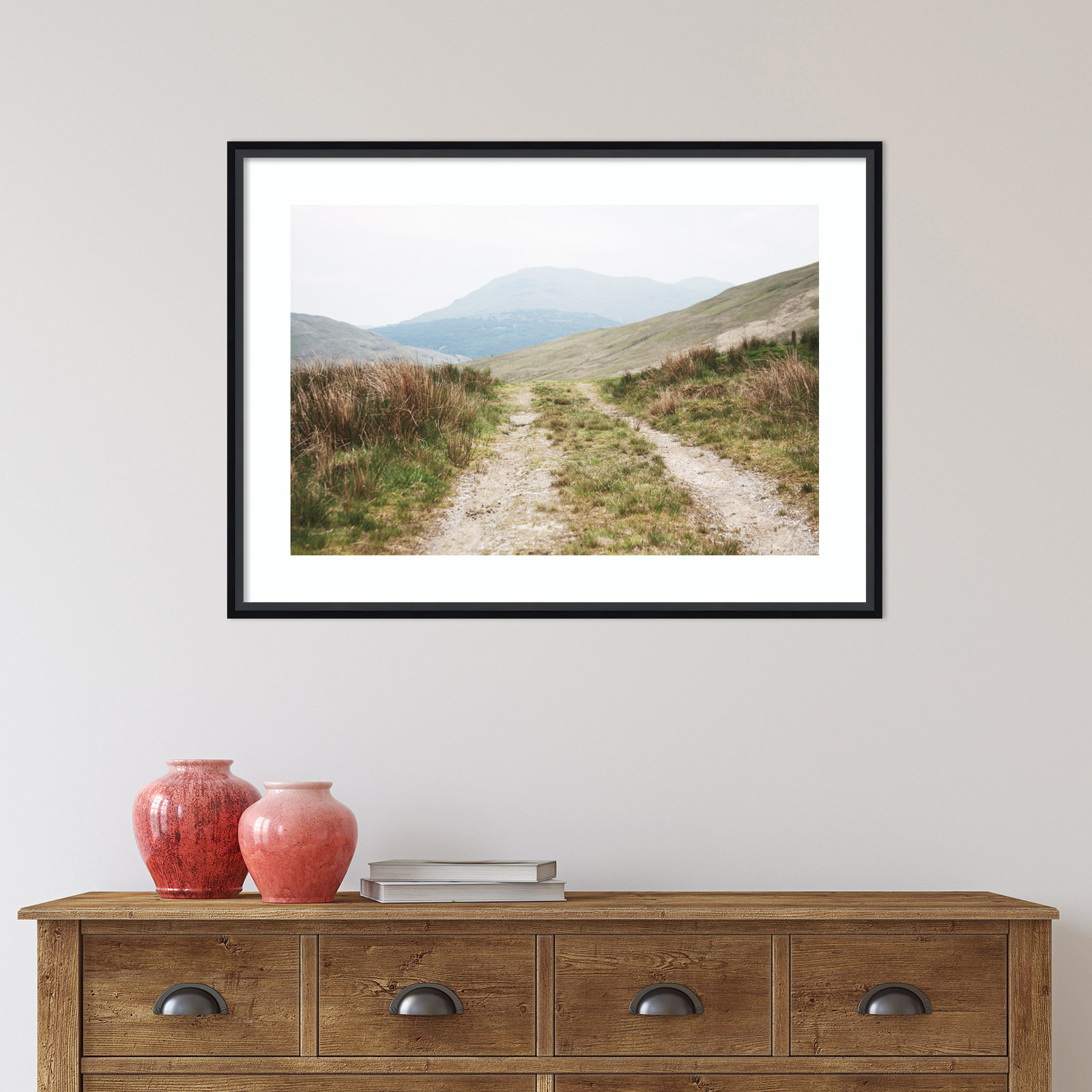 Scottish Highlands I by Laura Marshall, 24" H x 33" W, Black Framed