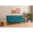 3-Seat Sofa-Bed in Petrol Green, 78.7 x 25.2 x 70.9 inches | 100% Metal Frame, 100% Polyester Fabric, Medium Hard Foam Cushions | Versatile & Stylish for Living Room or Guest Room, Easy to Clean-1935732065