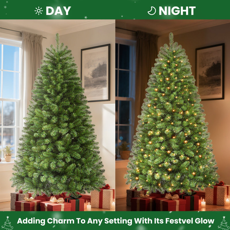 Lighted Artificial Christmas Tree, 5' H