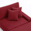 Upholstered Corduroy Modular Chaise Lounge With Armrests & Throw Pillows-212234366-212234367