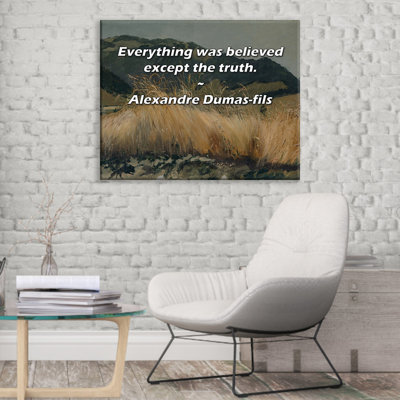Astoria Grand Gallery Wrapped Canvas By Alexandre Dumas-fils: "Everything was believed except the tru