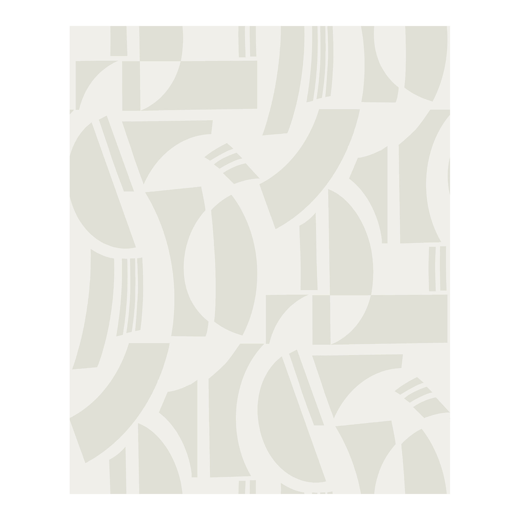 Carter Geometric Flock Wallpaper, Off-White