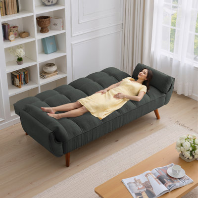 Kamaren Full 75.39" Futons Upholstered Convertible Sofa