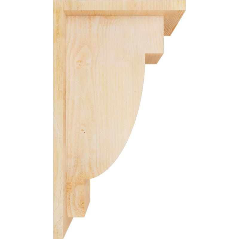 Corbeau alpin avec contre-plaque, H 18 po x l 6 po x P 10 po, Sapin de Douglas, Sciage brut