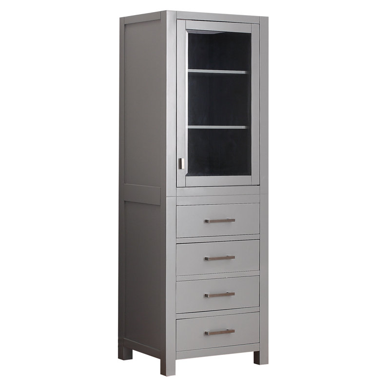Armoire à linge Keira, Gris givré