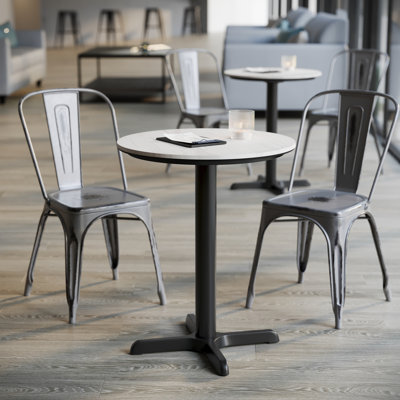 Commercial Seamless Surface Tabletop with Table Height Crisscross Base