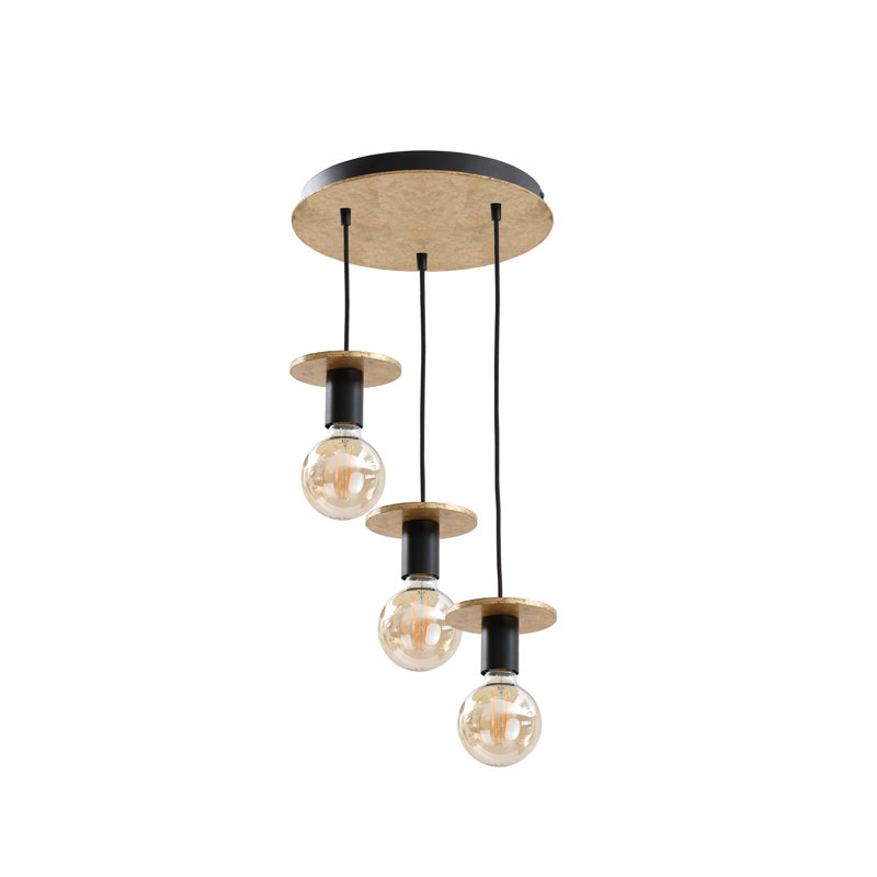 Carver 3 - Light Bulb Pendant, Gold