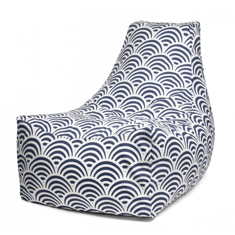 Varberg Outdoor Bean Bag Patio Chair, Blue/White