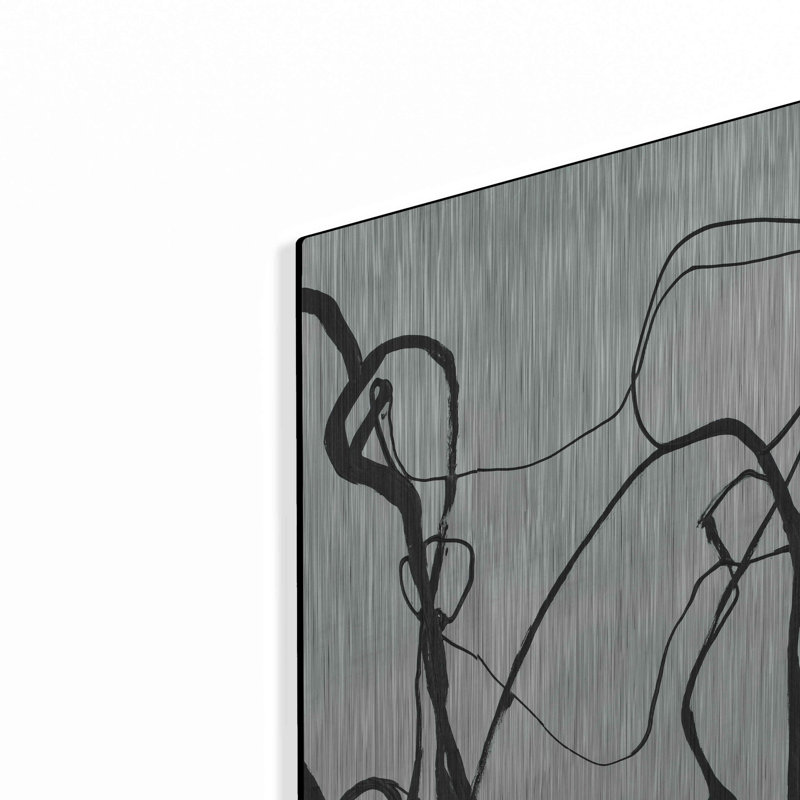 Brayden Studio® «Fine Line 2» par Design Fabrikken, art mural en métal, MTL-14977