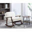 Chaise d'appoint Mid-Century moderne, chaise berçante avec structure en bois, chaises de salon rembourrées