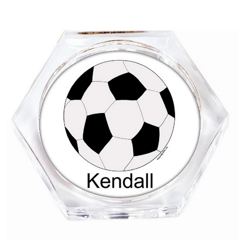 Ensemble de 4 sous-verres personnalisables Soccer, Oui