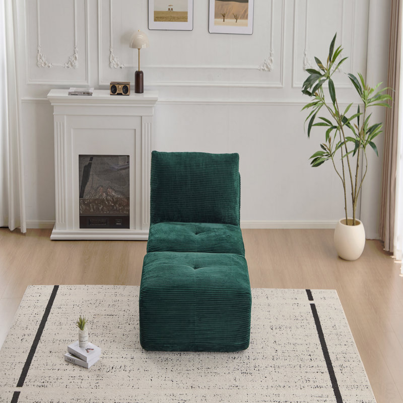 Chaise longue simple pour le salon, Vert