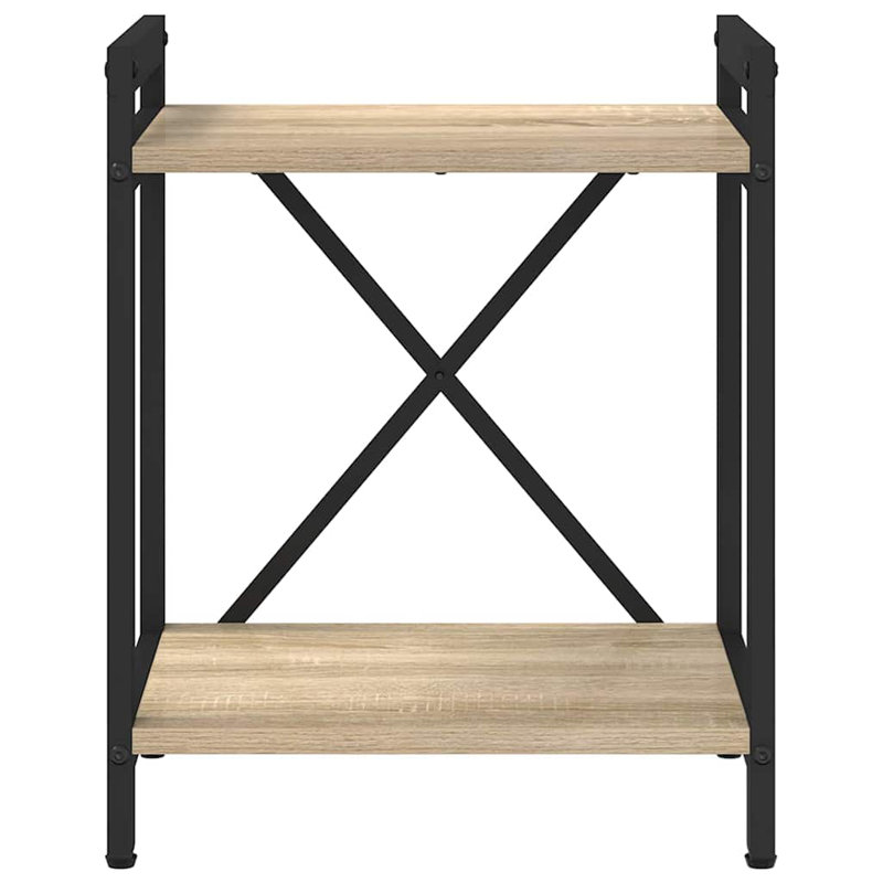 Steel Bookcase, (2 Shelves) 48.5cm H x 40cm W x 30cm D, Beige