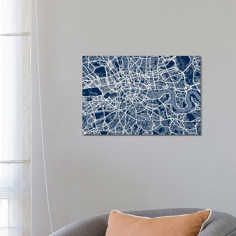 London Map VI by Michael Tompsett - Wrapped Canvas Print, 66.04 cm H x 45.72 cm W