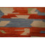 Tapis moderne multicolore de style distinctif kilim 9 x 10