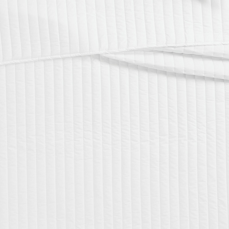 Ensemble de courtepointe standard en coton, Courtepointe double / grand + 2 taies décoratives, Blanc