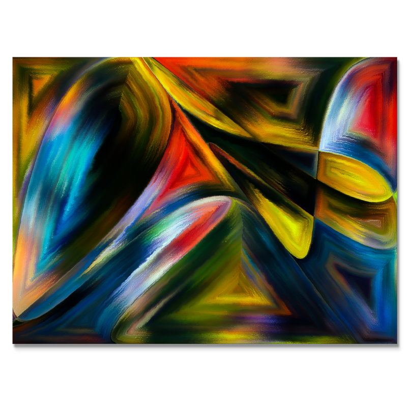 Géométrie - cadre photo, impression sur toile, H 8 po x l 12 po x P 1 po, Toile tendue
