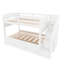 Lit simple superposé simple avec lit gigogne, 3 tiroirs de rangement, escalier de rangement et garde-robe, lit peu encombrant en bois de pin, blanc-2102668043