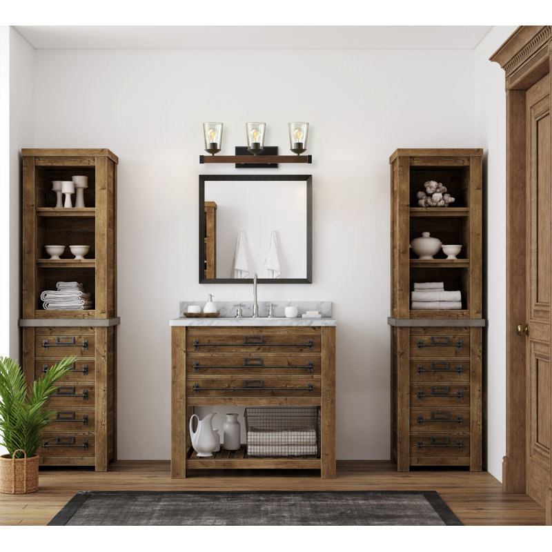 Éclairage pour meuble-lavabo de ferme 3 lumières Addison
