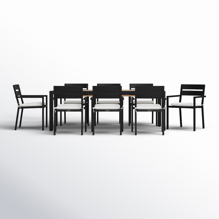 Eartha 134'' Rectangular 8 - Person Outdoor Dining Set with Cushions