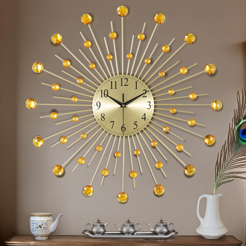 Benney Metal Wall Clock, Gold