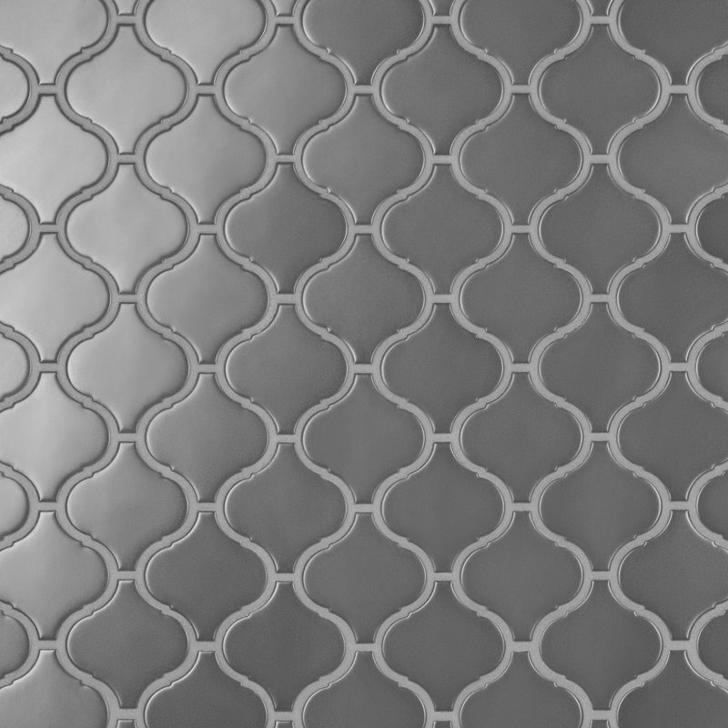 Metro Lantern 9-1/2 " x 10-3/4 " Porcelain Mosaic Floor and Wall Tile, Dark Gray Matte