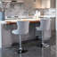 Tabourets de bar pivotants en velours à hauteur de siège réglable, tabourets de bar à base chromée avec dossier capitonné confortable pour un pub à domicile et un îlot de cuisine, ensemble de 2-766980145