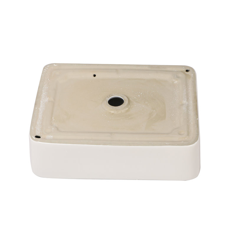 16"x12" White Ceramic Rectangular Bathroom Sink