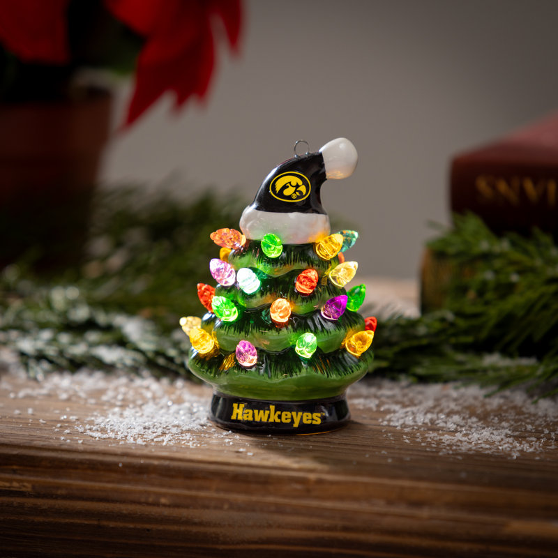 Mini arbre de Noël de table 4 po à DEL, Université de l'Iowa