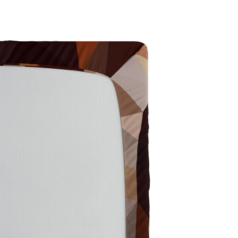 Microfiber Geometric Fitted Sheet, Twin Fitted Sheet