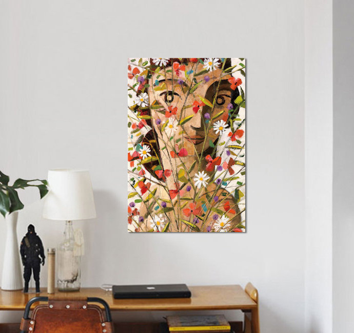 «Bouquet», reproduction sur toile tendue, H 12 po x l 8 po x P 0,75 po, Toile tendue, Pas de tapis