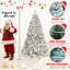 Sapin de Noël floqué de 1,5 m avec 300 lumières UL, 600 branches et 27 pommes de pin
