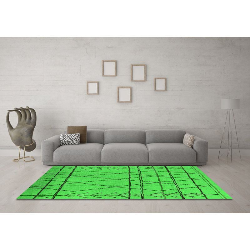Iarlaith Washable Geometric Indoor Rug, Square 7'