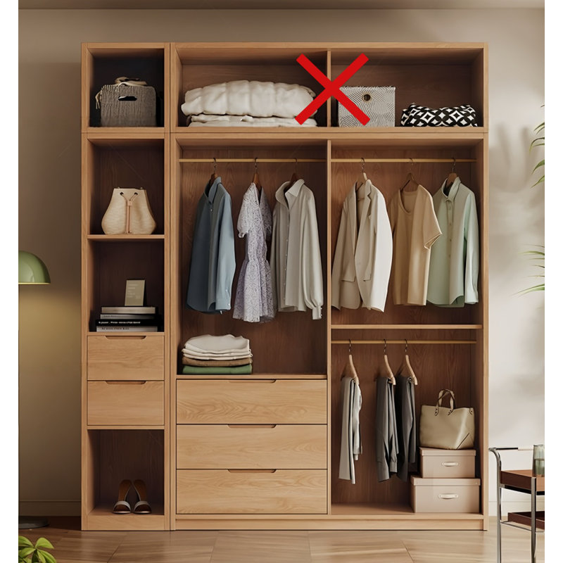 Modern Simple Push Pull Closet, 78.74" H x 78.74" W x 23.62" D