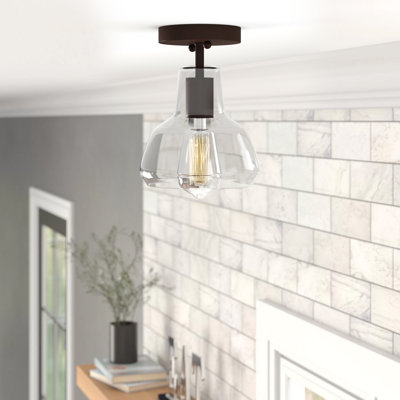 Holbeach Glass Semi Flush Mount