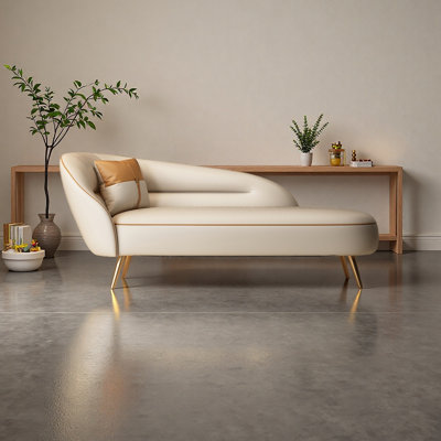 Chaise longue en similicuir Modern Simplicity
