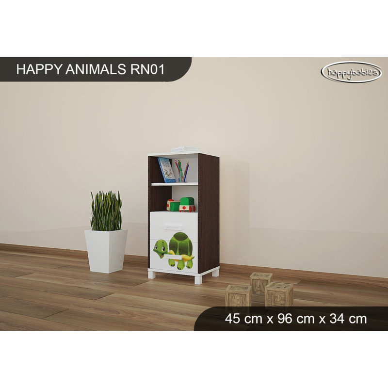 45cm W Animals Kids Cube, Chestnut