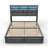 Upholstered Platform Bed With 2 Drawers,Storage Headboard With Charging Station And LED Light-101940059-101940057