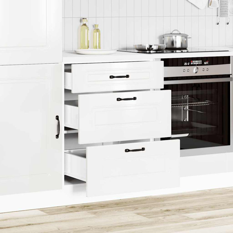 Badriya Standard Base Cabinet, High Gloss White