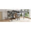 Twin Over Twin Metal Loft Bed with Double Desk and Wardrobe and Shelves with Electrical Outlet for Space Saving and Noise Reduction, woodgrain