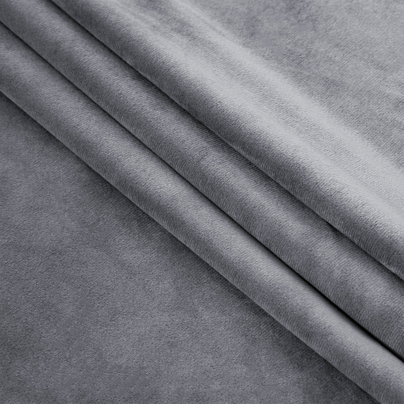 Erno Sheer Crushed Velvet Eyelet Curtains, Grey, 228 W x 228 D cm