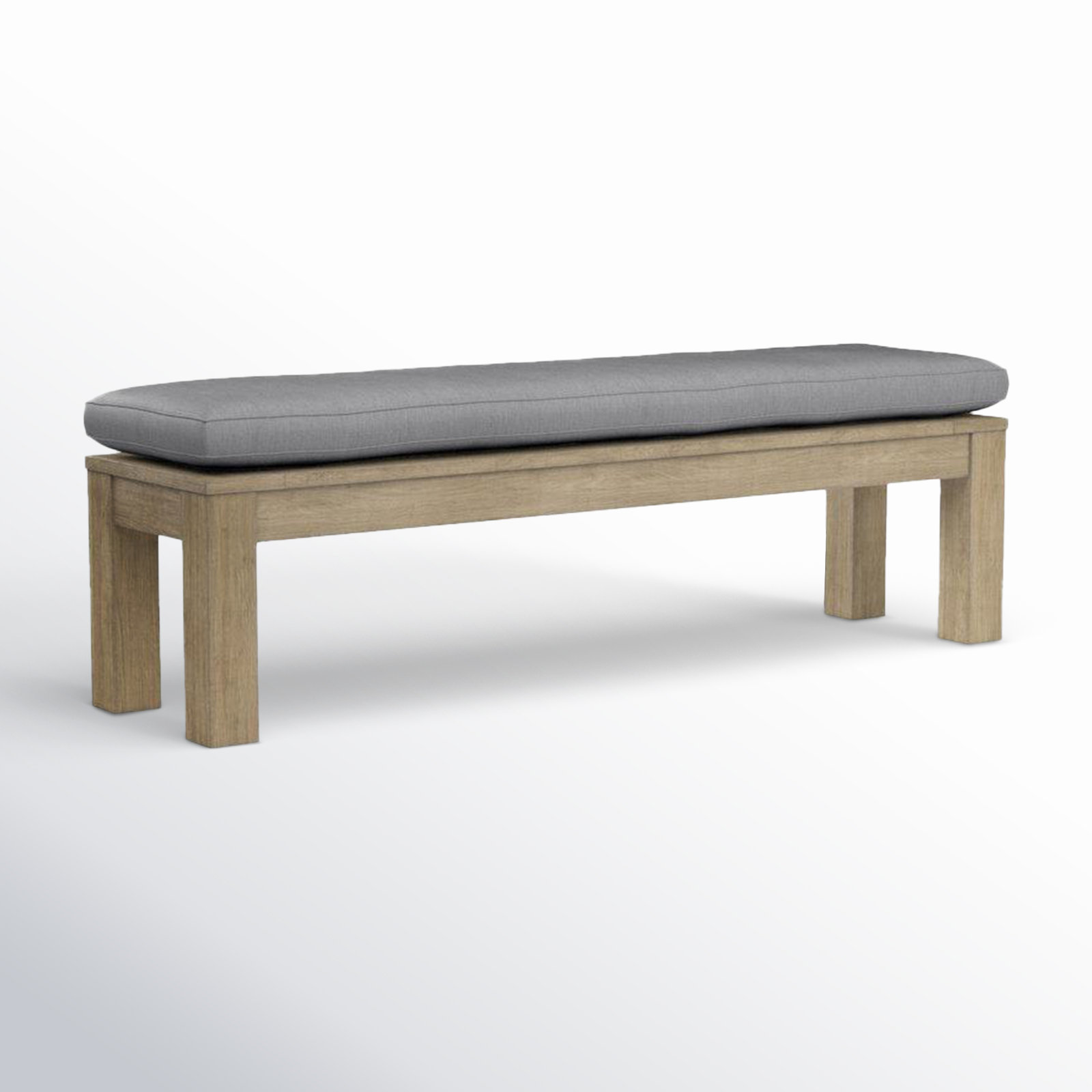 Vienna 72" Teak Picnic Bench, Canvas Granite Sunbrella® Canvas
