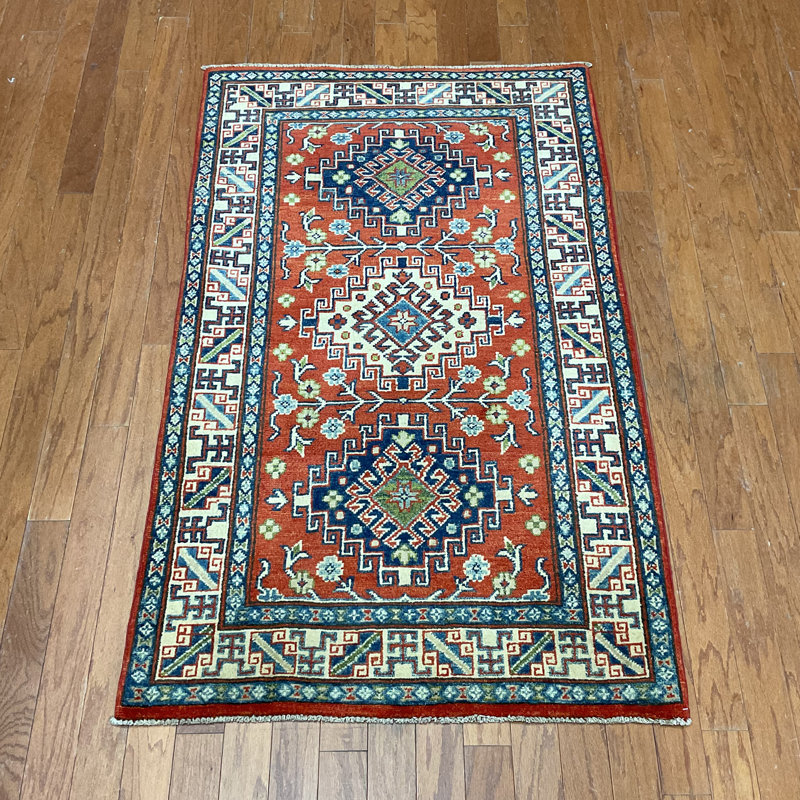 Handmade Kazak Wool Rug