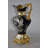 Fermen Black and Silver Rounded Hydria Resin Vase Size: 11" x 8" x 18"H