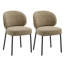 Chaises de salle à manger rembourrées de 49 cm de large avec dossier incurvé ergonomique-229973424