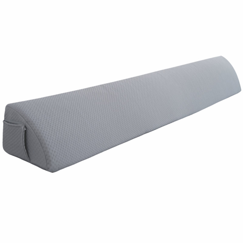 Adelheide Bed Wedge Pillow for Gap of Headboard/Wall/Mattress, Gray, Queen Plus 60" x 10"