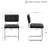 Marlow 19.3" H Mid-Century Modern Tufted Faux Leather Side Dining Chair with Steel Frame-353112190-375947237